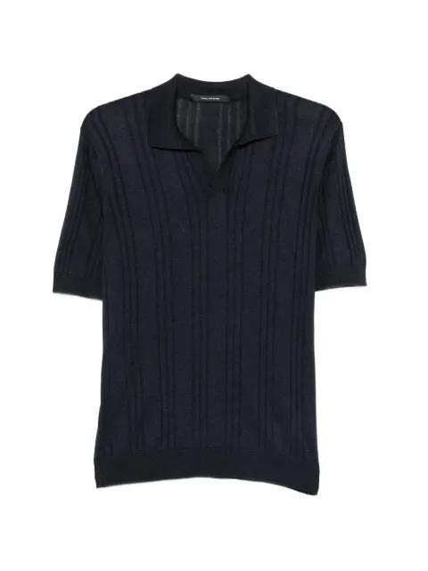 ribbed V-neck T-shirt by TAGLIATORE