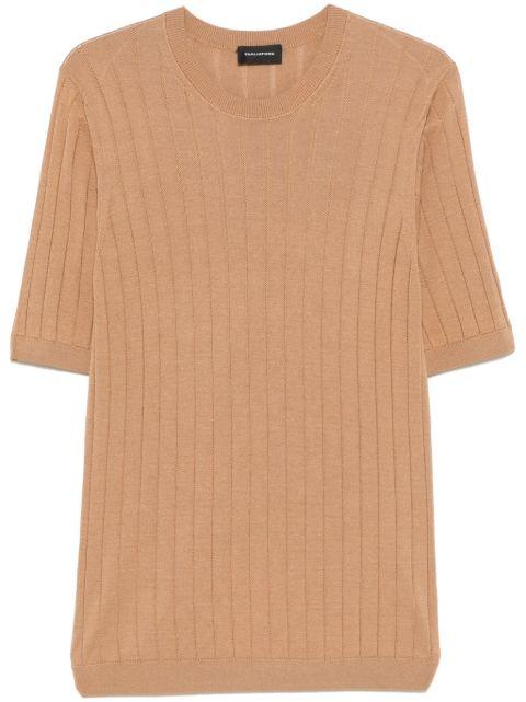 ribbed-knit T-shirt by TAGLIATORE