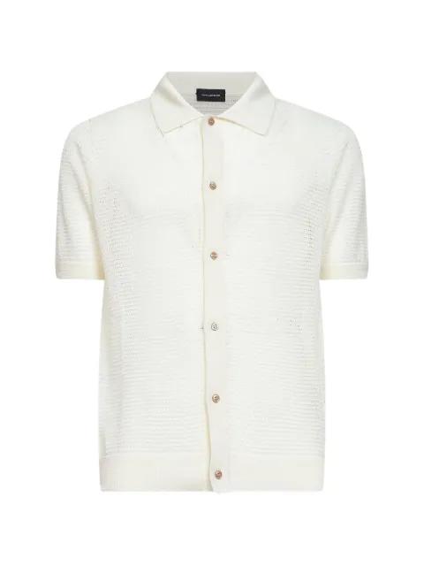 ribbed pointelle knit shirt by TAGLIATORE