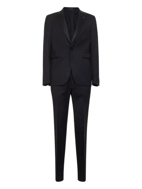 satin-peak lapels suit by TAGLIATORE