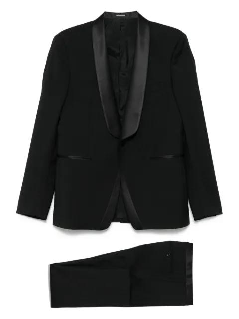 satin-trim suit by TAGLIATORE