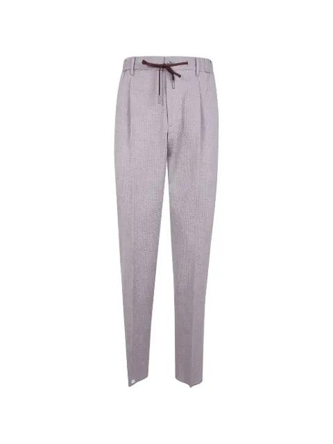 seersucker drawstring trousers by TAGLIATORE