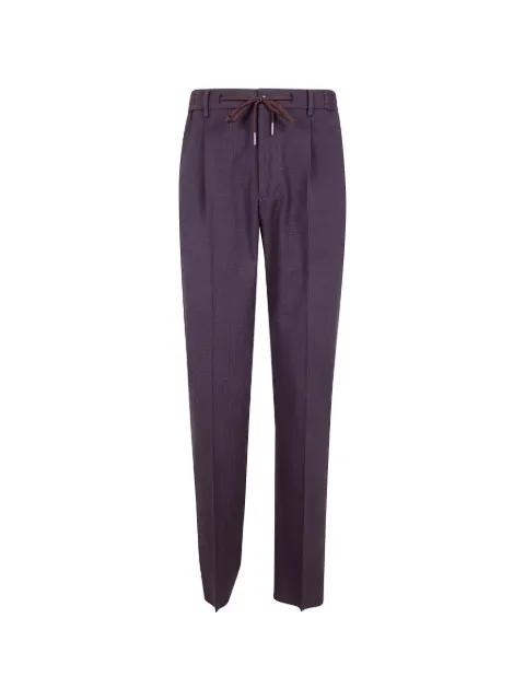 seersucker drawstring trousers by TAGLIATORE