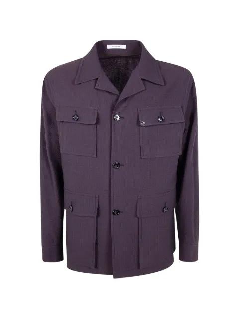 seersucker multi-pocket jacket by TAGLIATORE