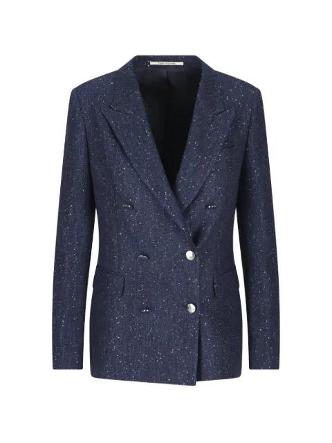 sequin-embellished double-breasted blazer by TAGLIATORE