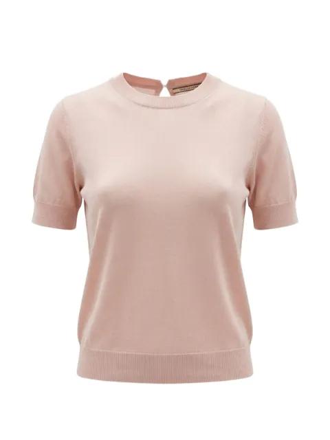 short-sleeve silk top by TAGLIATORE