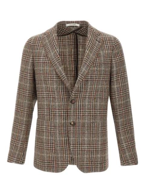 single-breasted houndstooth blazer by TAGLIATORE