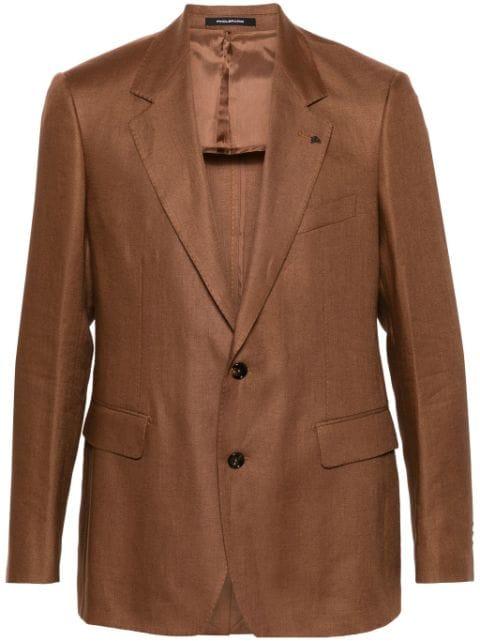 single-breasted linen blazer by TAGLIATORE