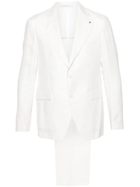single-breasted linen suit by TAGLIATORE