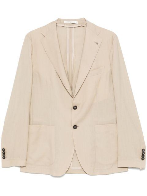 single-breasted patch-pocket jacket by TAGLIATORE