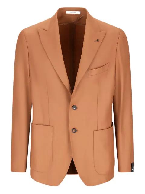single-breasted patch-pocket jacket by TAGLIATORE