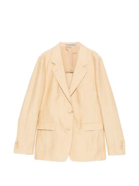 single-breasted slub-texture blazer by TAGLIATORE