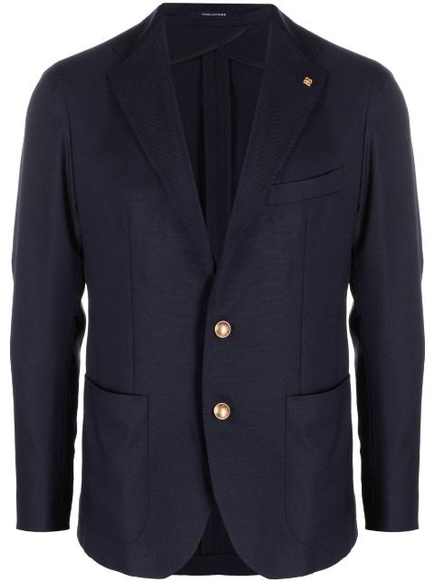 single-breasted stretch-wool blazer by TAGLIATORE