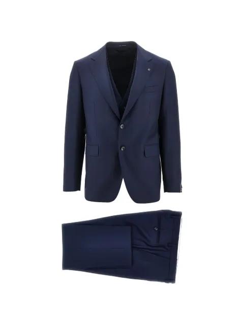 single-breasted three-piece wool suit by TAGLIATORE