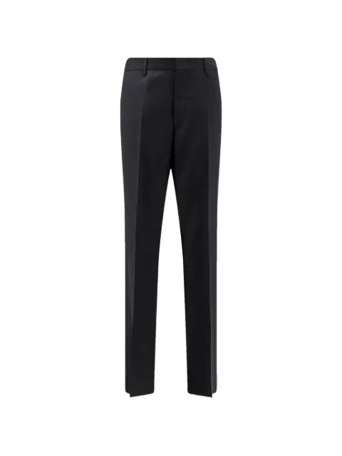 slub-texture pressed-crease trousers by TAGLIATORE