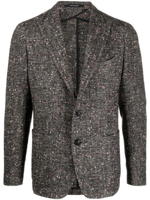 speckle-knit wool-blend blazer by TAGLIATORE