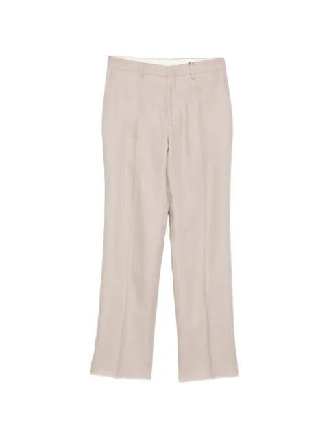 straight-leg linen trousers by TAGLIATORE