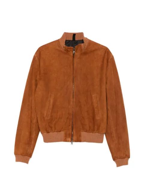 suede zip-up jacket by TAGLIATORE