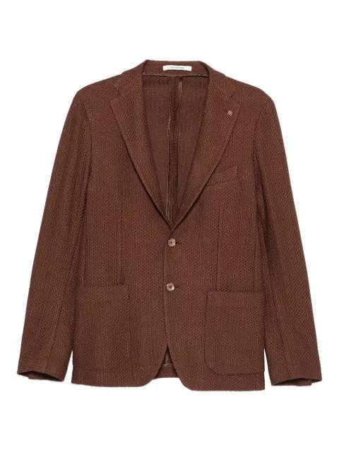 textured buttoned blazer by TAGLIATORE