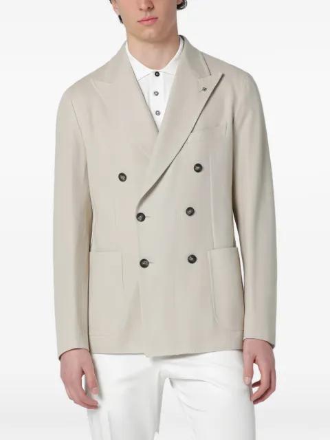 textured double-breasted blazer by TAGLIATORE