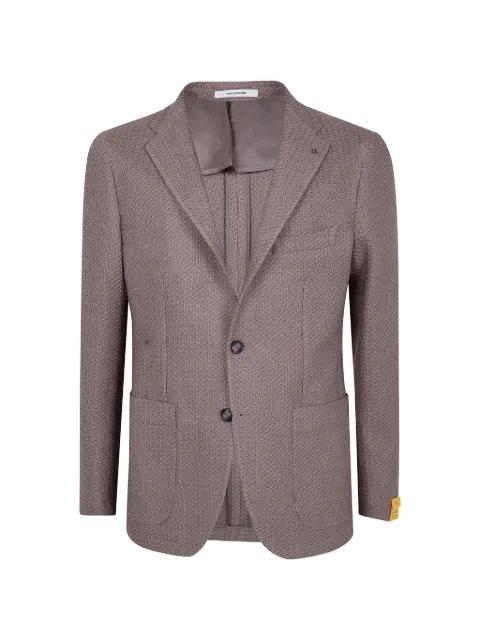textured-knit single-breasted blazer by TAGLIATORE