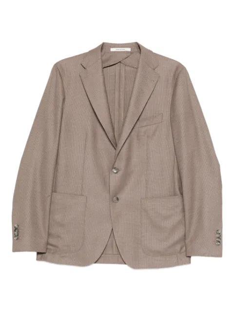 textured patch pocket jacket by TAGLIATORE