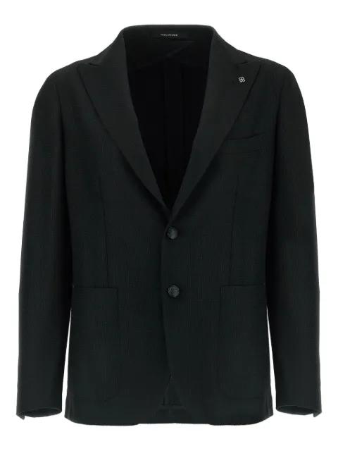 textured peak-lapel blazer by TAGLIATORE