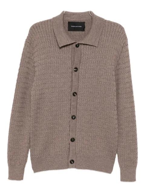 textured wool cardigan by TAGLIATORE