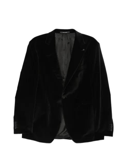 velvet-effect peak-lapel jacket by TAGLIATORE