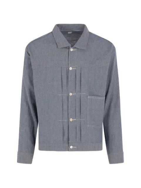 pleated herringbone jacket by TAIGA TAKAHASHI