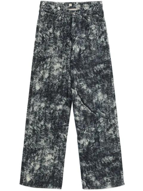 printed jeans by TAIGA TAKAHASHI