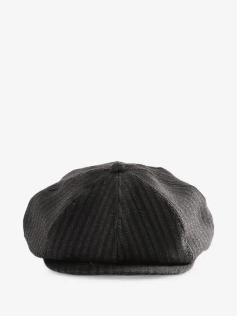stripe-pattern flat cap by TAIGA TAKAHASHI