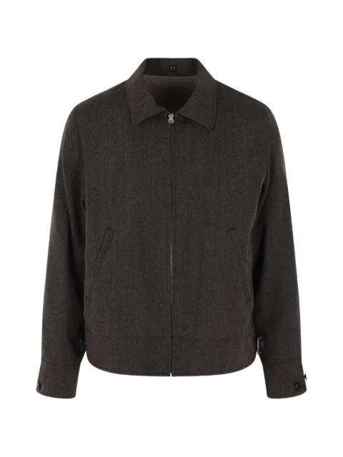 zip-up wool jacket by TAIGA TAKAHASHI