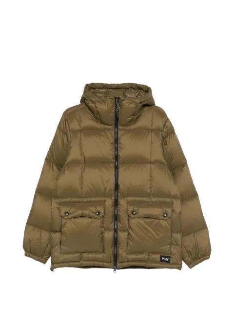hoodied puffer jacket by TAION