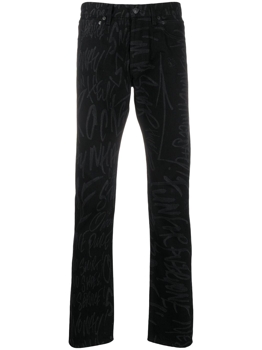 x Disney scribble printed trousers by TAKAHIROMIYASHITA THE SOLOIST