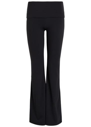 Dayflex fold-waist flared stretch-jersey trousers by TALA