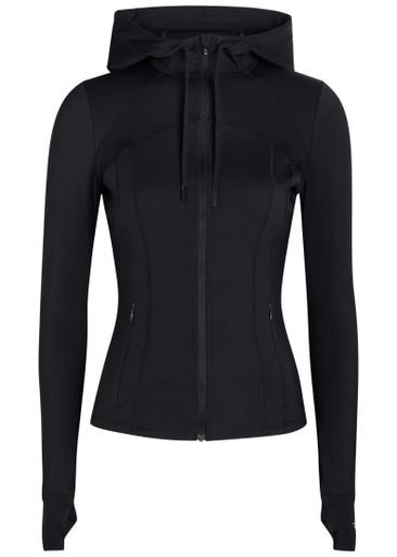 Skinluxe hoodied stretch-jersey running jacket by TALA