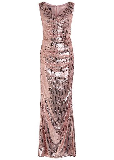Draped sequin-embellished gown by TALBOT RUNHOF