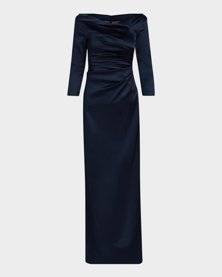 Gathered Satin Gown by TALBOT RUNHOF
