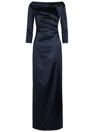 Gathered satin maxi dress by TALBOT RUNHOF