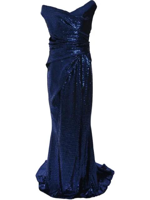 Mezzaluna sequin-embellished gown by TALBOT RUNHOF