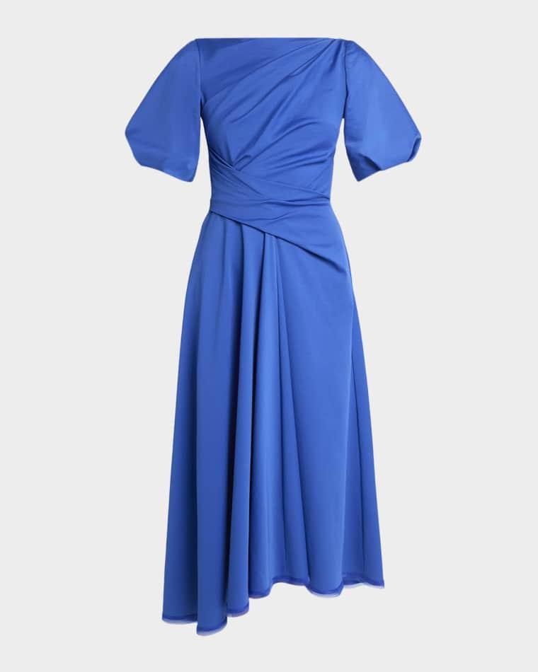 Ross Draped-Waist Midi Dress by TALBOT RUNHOF
