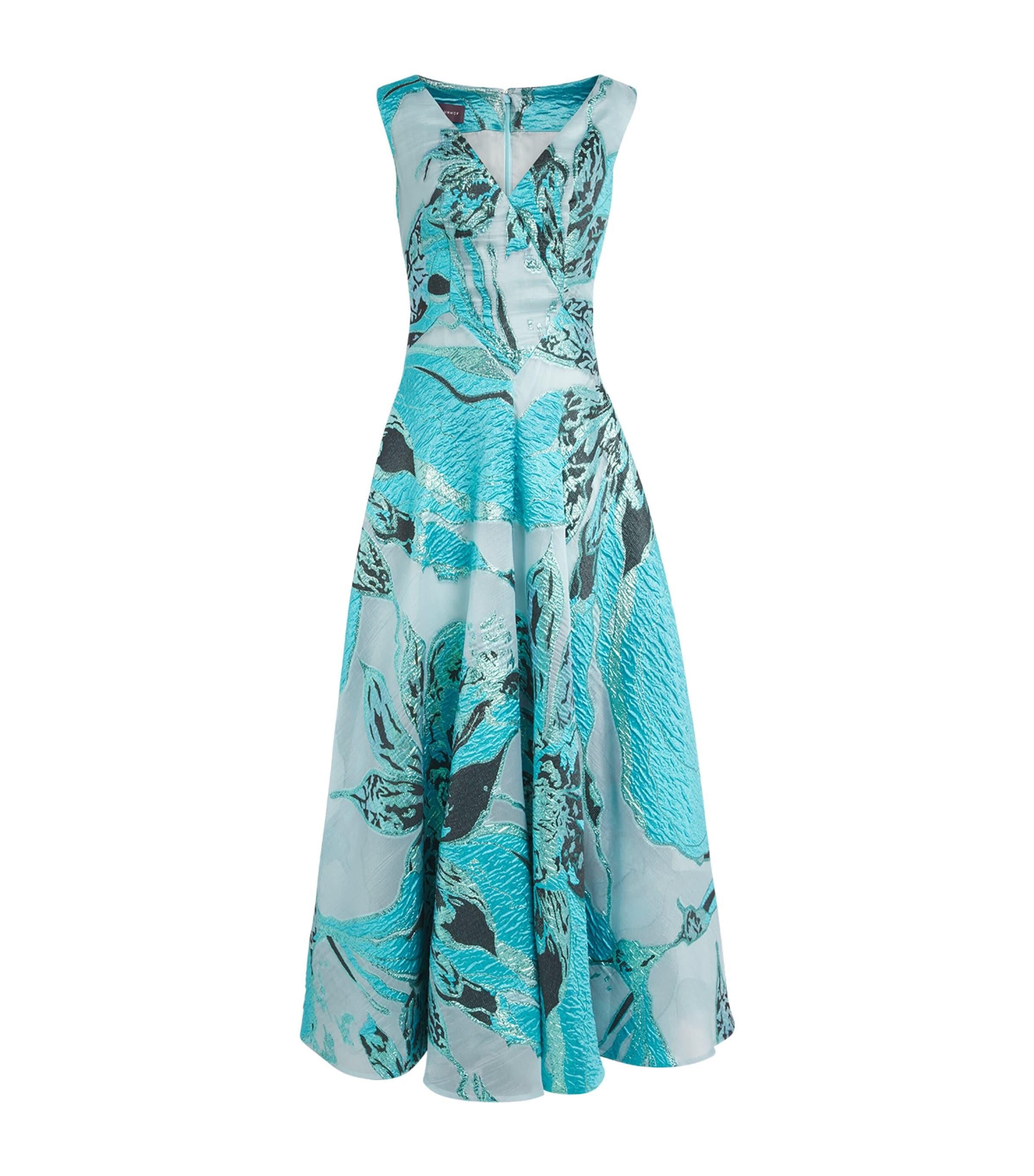 Talbot Runhof Cloque Metallic Gown by TALBOT RUNHOF