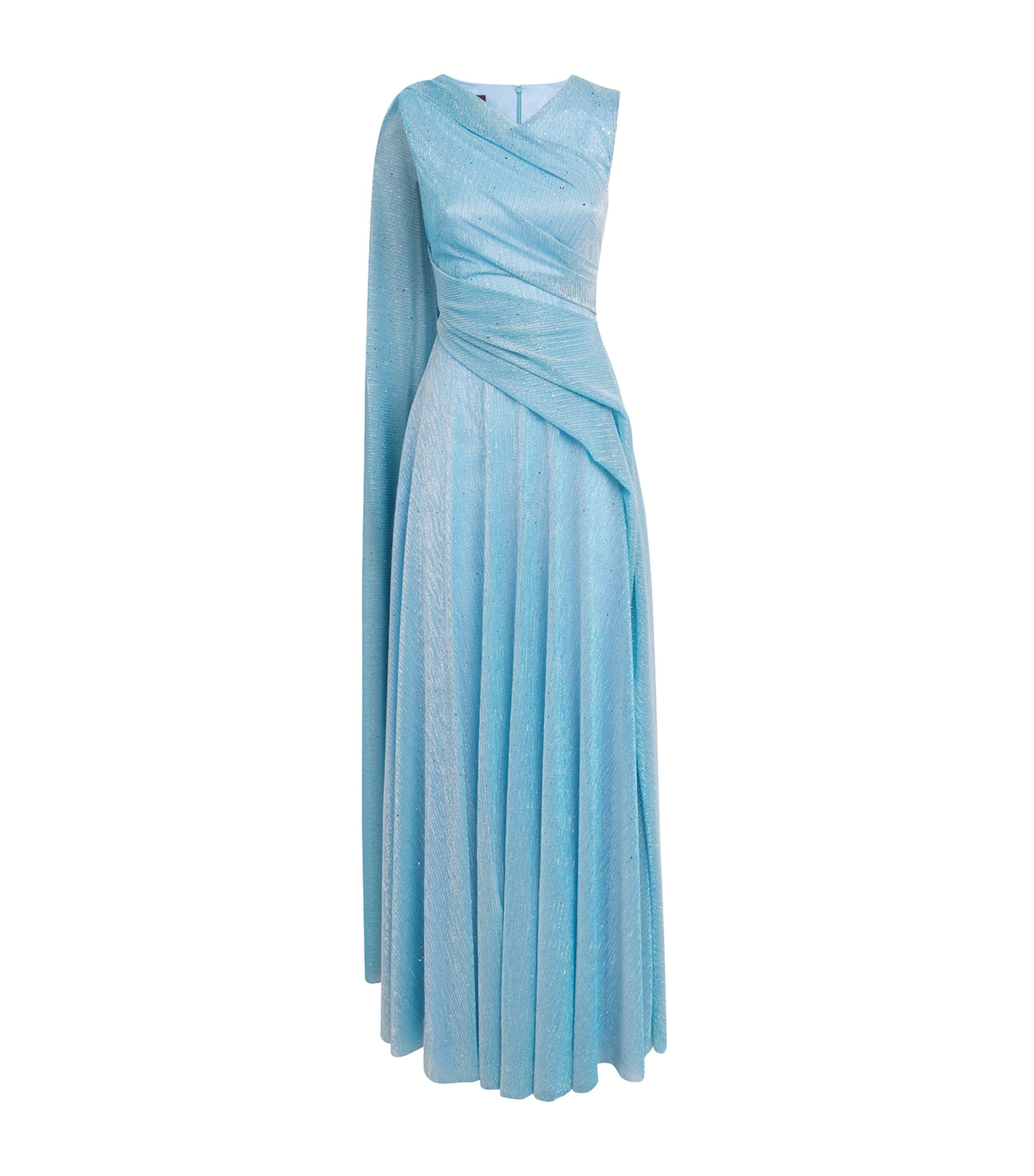 Talbot Runhof Metallic Draped Maxi Dress by TALBOT RUNHOF