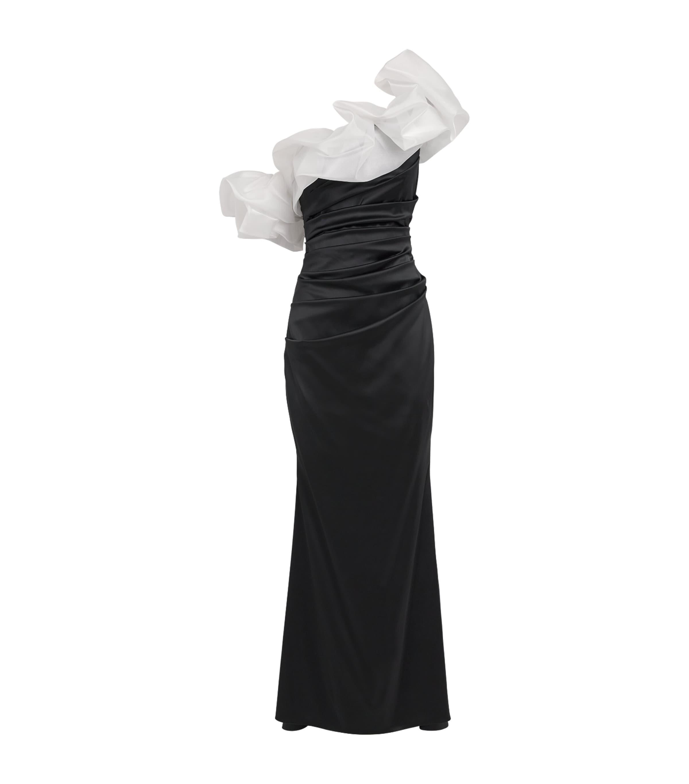 Talbot Runhof One-Shoulder Embellished Gown by TALBOT RUNHOF