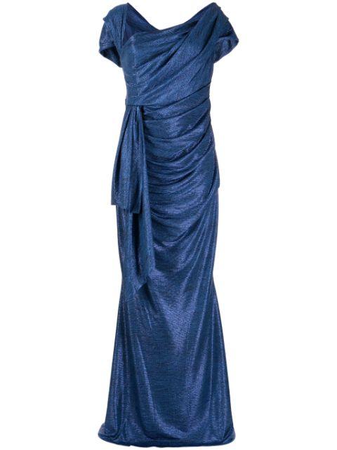 draped lurex mermaid gown by TALBOT RUNHOF