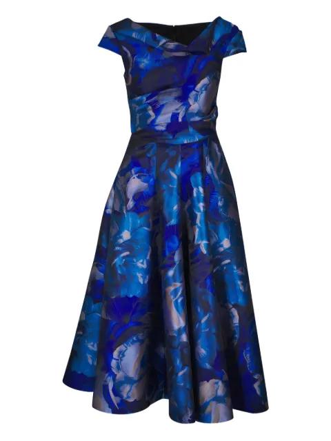floral-print short-sleeved midi dress by TALBOT RUNHOF