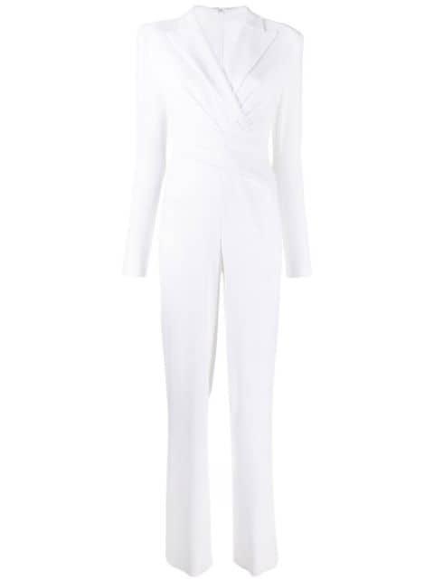 long-sleeve wrap-design jumpsuit by TALBOT RUNHOF