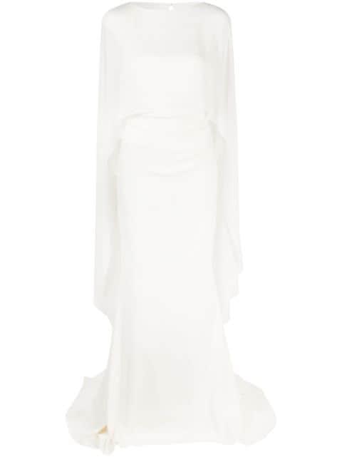 mermaid cape gown by TALBOT RUNHOF