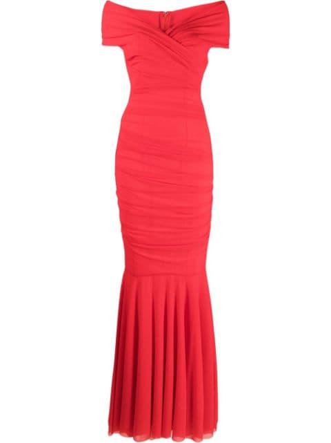 ruched-detail fitted dress by TALBOT RUNHOF
